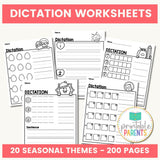 Spelling Dictation Worksheets