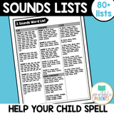 Decodable Word List for 3, 4, and 5 Sound Words