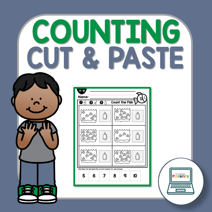 Counting Worksheets Cut And Paste