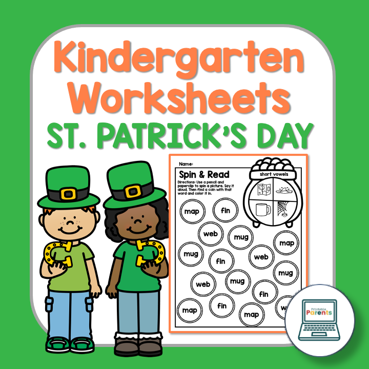 St. Patrick's Kindergarten Worksheets – Printable Parents