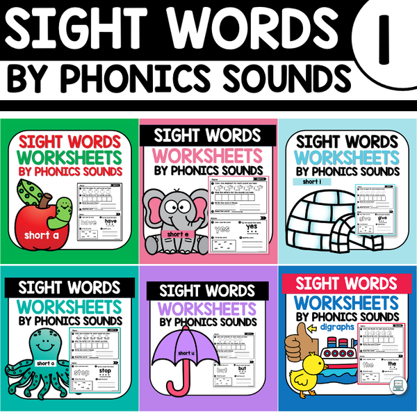 Word Mapping Sight Words Bundle 1 (Sorted by Phonics Sounds)