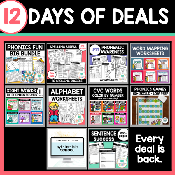 12 Days of Deals Literacy Bundle