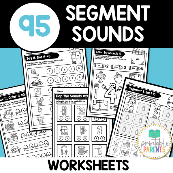 Phonemic Awareness Worksheet Bundle Printable Parents