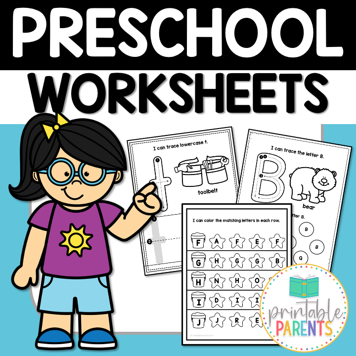 Preschool worksheet bundle