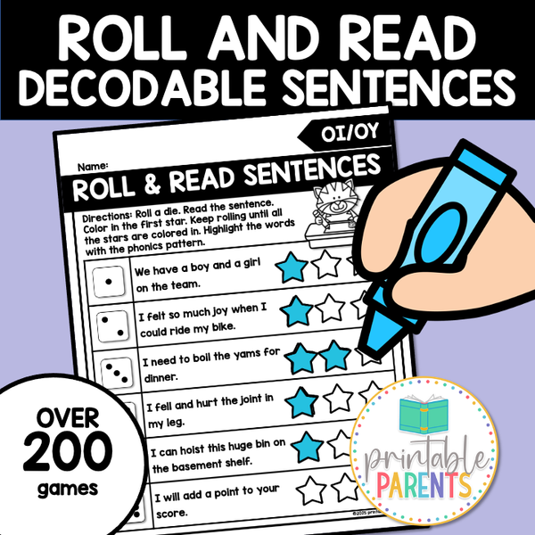 Sentence Decoder Game Decodable Sentence Games Mega Bundle SUMMER SALE – Printable Parents