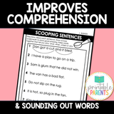 Scooping Sentences Worksheets