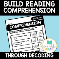 Sentence Comprehension Worksheets