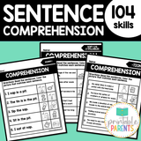 Sentence Comprehension Worksheets