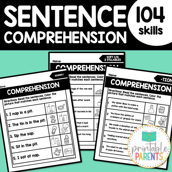 Sentence Comprehension Worksheets – Printable Parents