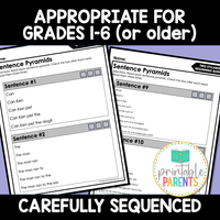 Sentence Pyramids for Reading Fluency