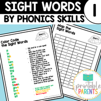 Word Mapping Sight Words Bundle 1 (Sorted by Phonics Sounds)