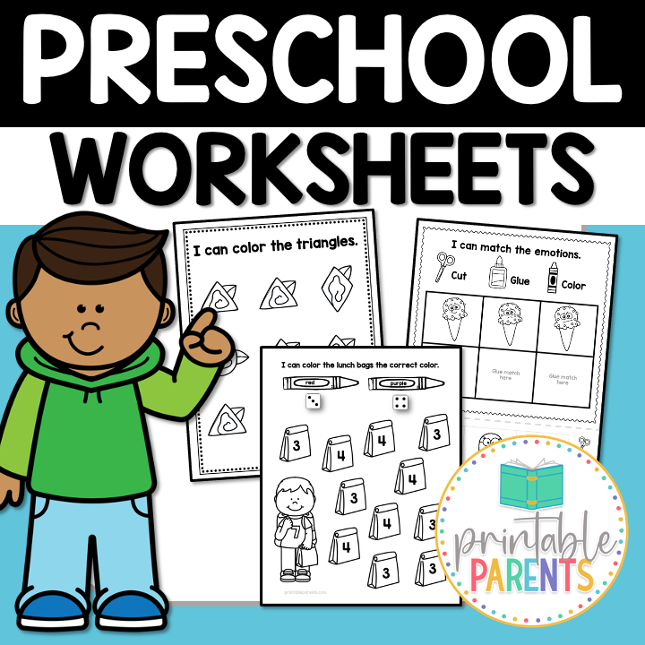 Preschool Worksheet Bundle – Printable Parents