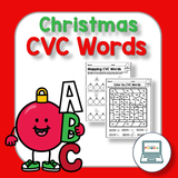 Christmas Color by Number for CVC Words