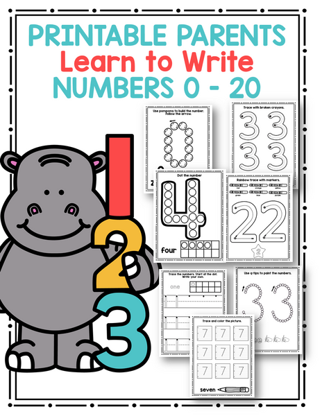 Learn To Write Numbers 0 20 Printable Parents