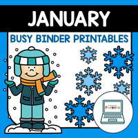 January Preschool Busy Binder