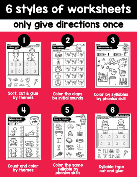 Syllable Worksheets Printable Parents