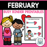 February Preschool Busy Binder