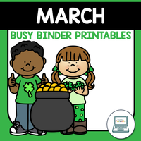 March Preschool Busy Binder