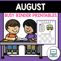 August Preschool Busy Binder