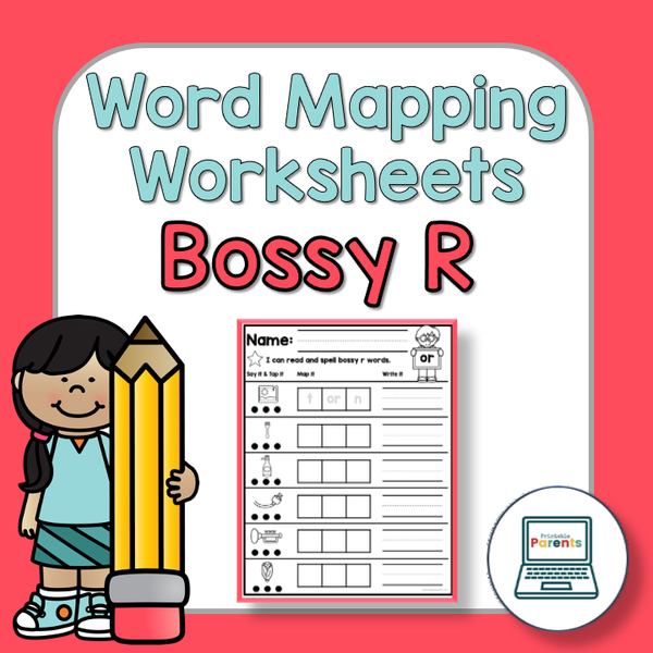 R-Controlled Vowels Word Mapping Worksheets - Bossy R Worksheets ...
