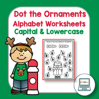 Christmas Dot the Alphabet Worksheets