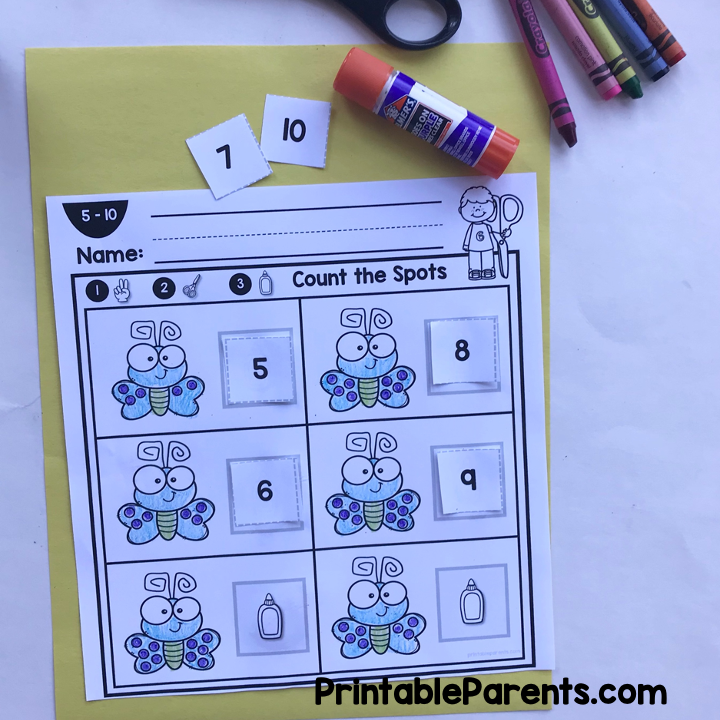 Counting Cut and Paste Worksheets - Numbers 0 to 30 – Printable Parents