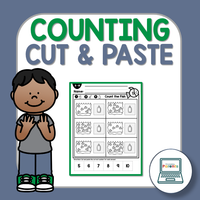Counting Cut and Paste Worksheets - Numbers 0 to 30