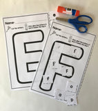 Alphabet Cut and Paste Worksheet Pack