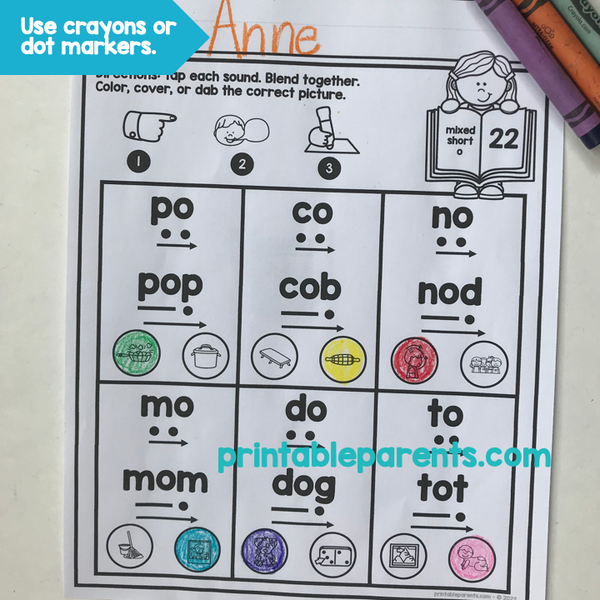 Successive Blending CVC Words Worksheets Printable Parents