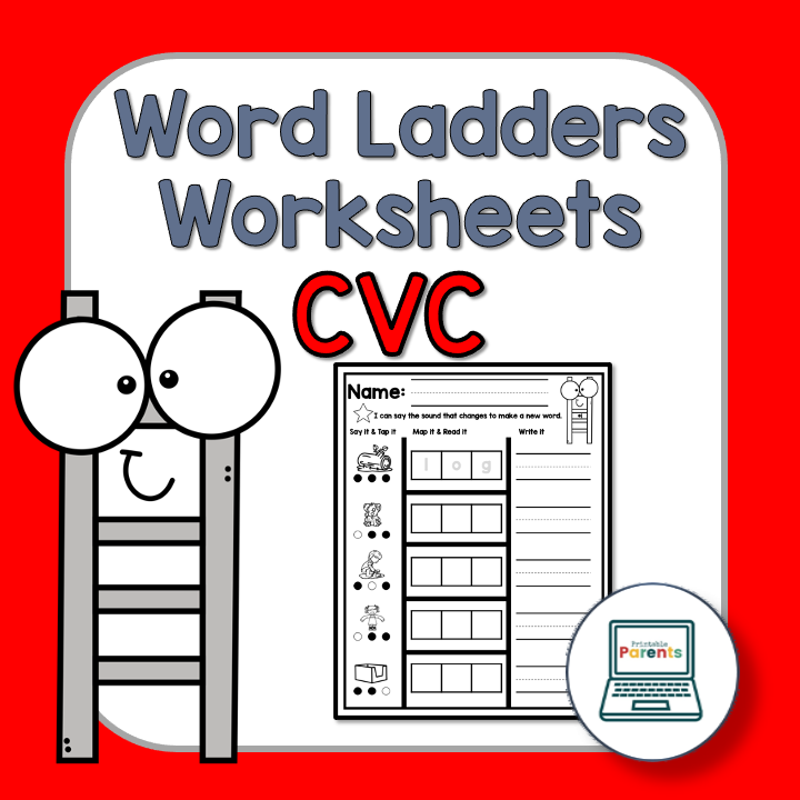 CVC Word Ladder Worksheets – Printable Parents cvc-word-ladder-worksheets-printable-parents