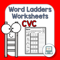 CVC Word Ladder Worksheets
