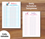 Real Life Routines Editable Chart Templates