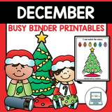 December Preschool Busy Binder
