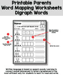 Digraph Word Mapping Worksheets