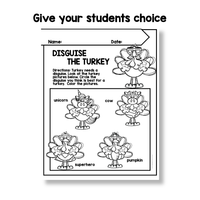 Turkeys in Disguise Writing