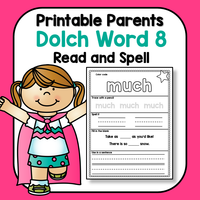 Sight Word Read and Spell 8