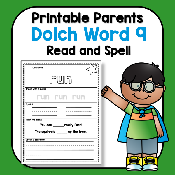 Sight Word Read and Spell List 9