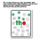 Dot the Sight Words Worksheets