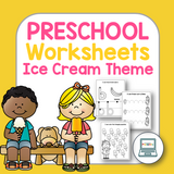Ice Cream Preschool Worksheets