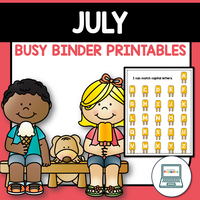 July Preschool Busy Binder