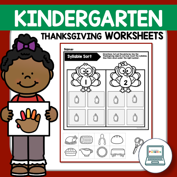 Thanksgiving Kindergarten Worksheets