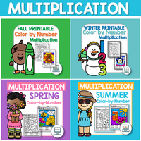 Multiplication Color By Number Bundle