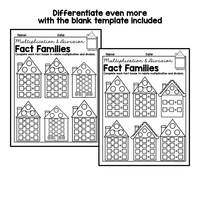 Multiplication and Division Fact Family Worksheets