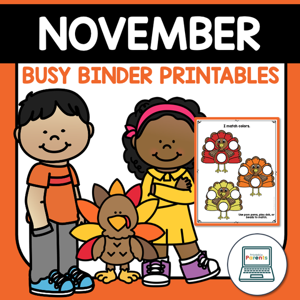 November Busy Binder for Preschoolers