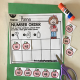 Number Order Cut and Paste Worksheets
