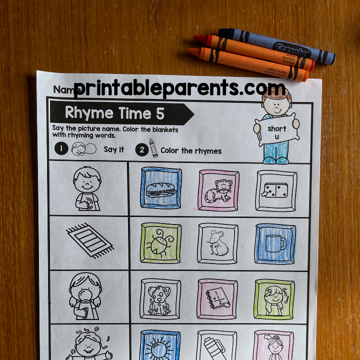 Rhyming Worksheets – Printable Parents