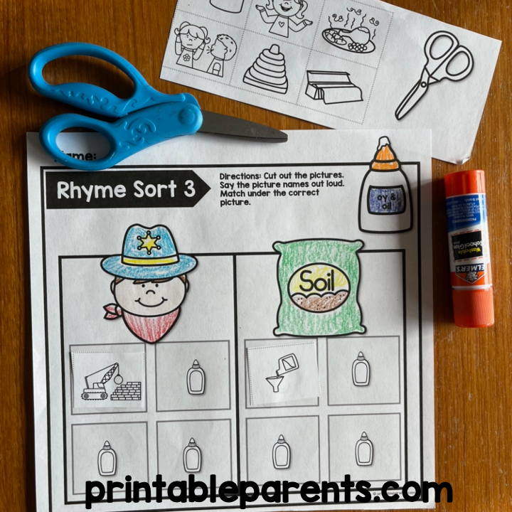 Rhyming Worksheets – Printable Parents