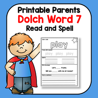 Sight Word Read and Spell 7