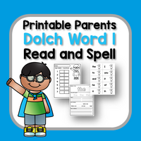 Sight Word Read and Spell List 1